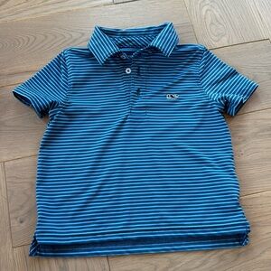 Vineyard Vines Blue Striped Kids Polo Shirt